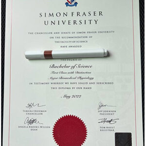 Sample SFU Degree Certificate-Order SFU diploma Online